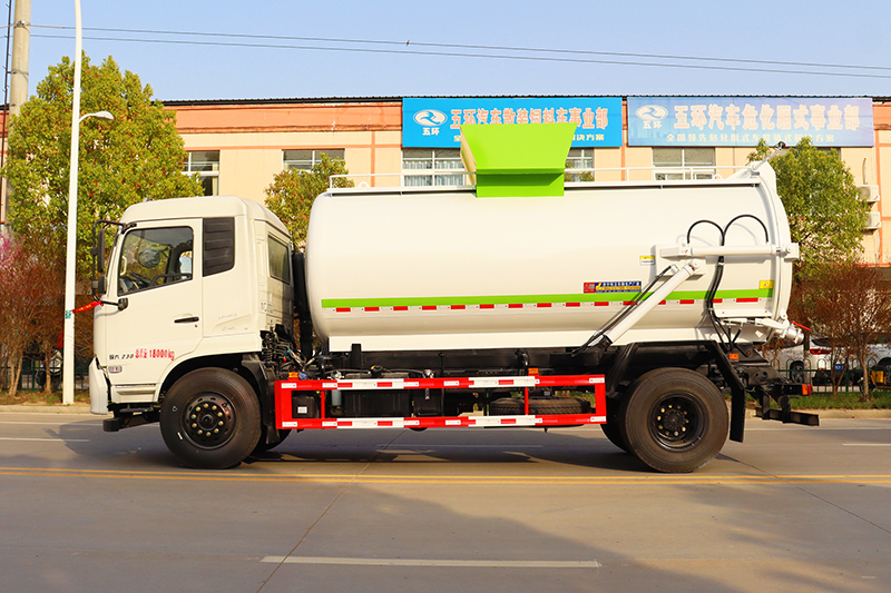 Dongfeng Tianjin Круглый бак Кухонные мусоровозы